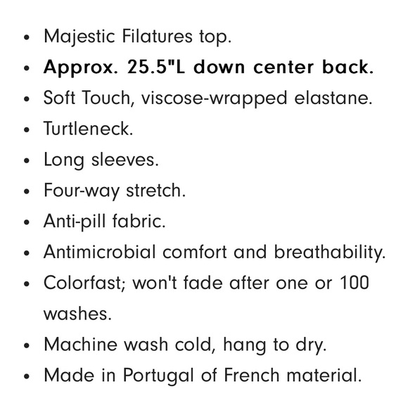 NWOT Majestic Filatures Soft Touch Turtleneck Tee in Anthracite Size 2 (Small) - Picture 10 of 13